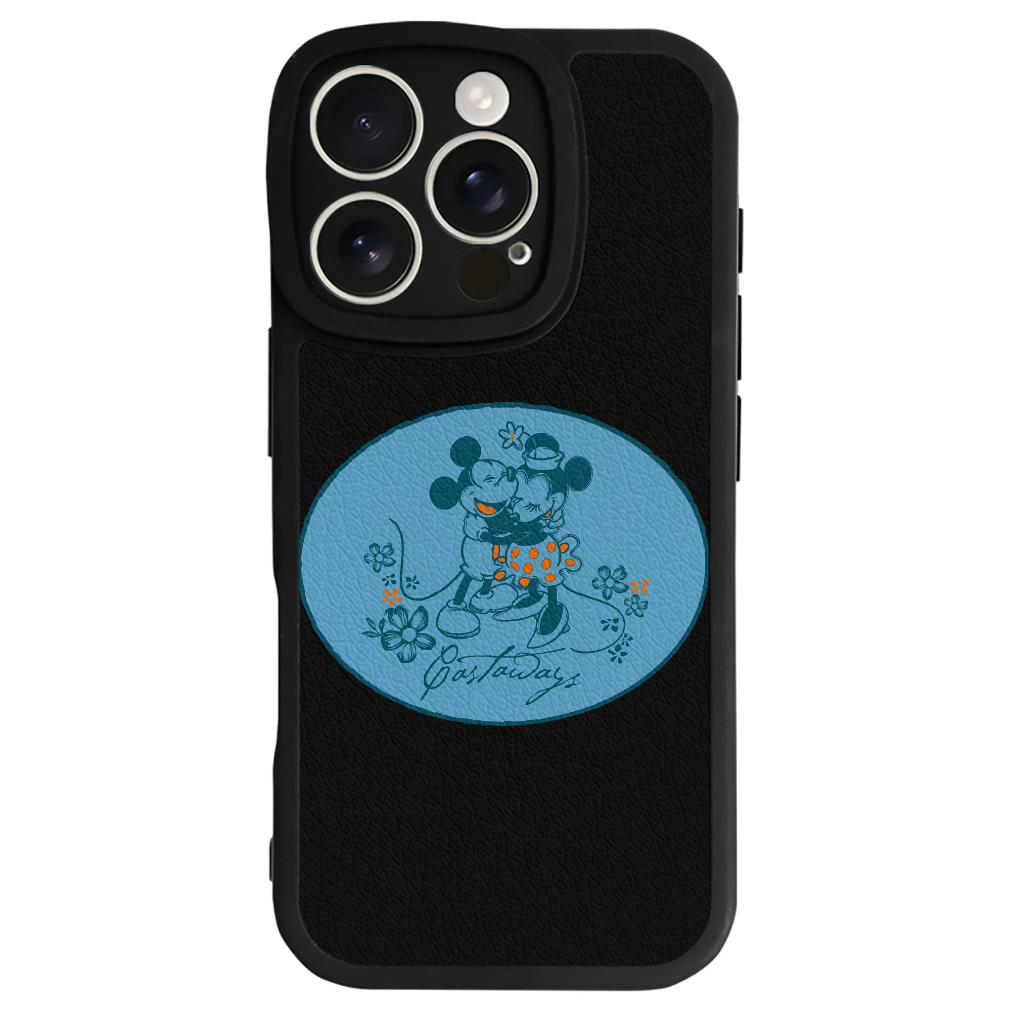 （画像用） ミッキーマウス Mickey Mouse 【iPhone 16シリーズ対応】シリコンスマホケース（レザー調） 材質：シリコン